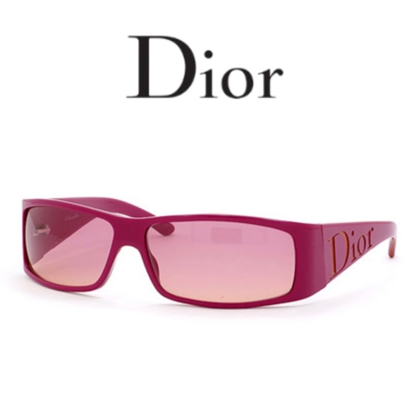 Vintage John Galliano for Christian Dior Your Dior 1 Pink Orange Logo Sunglasses - Picture 2 of 16